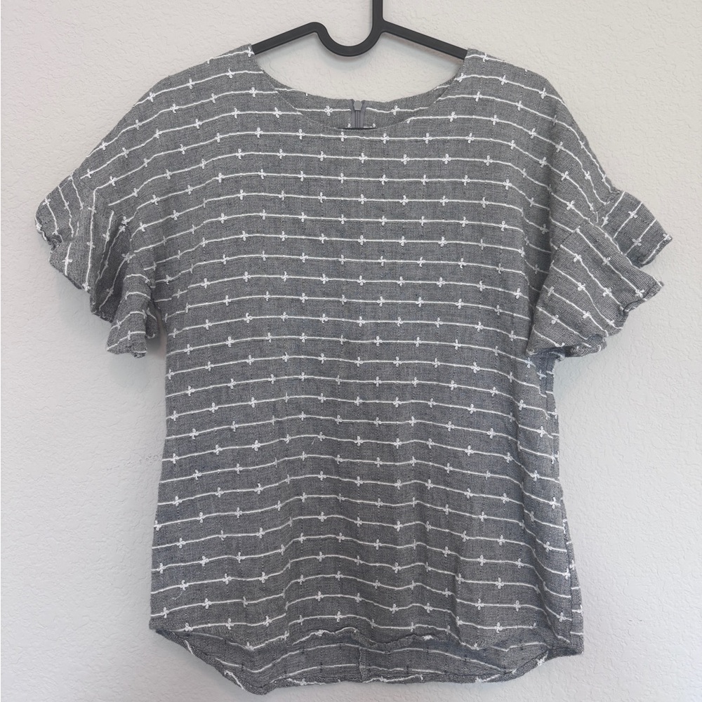 Women's Summer Top with Ruffled Sleeve